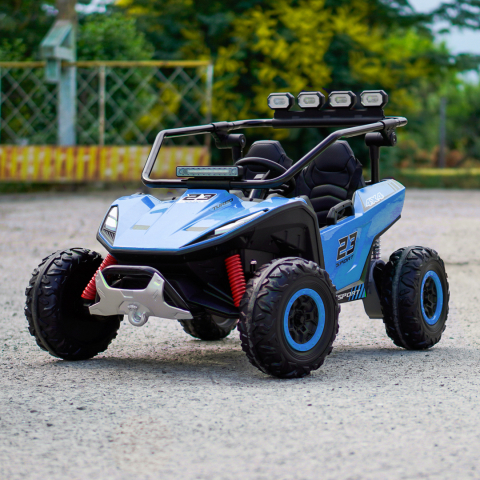 UTV electric pentru 2 copii Kinderauto Vector V2 Dune-Buggy, 220W, 12V, roti moi, scaun tapitat, echipat premium [9]