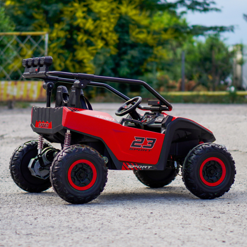 UTV electric pentru 2 copii Kinderauto Vector V2 Dune-Buggy, 220W, 12V, roti moi, scaun tapitat, echipat premium [6]