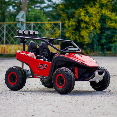 UTV electric pentru 2 copii Kinderauto Vector V2 Dune-Buggy, 220W, 12V, roti moi, scaun tapitat, echipat premium [4]