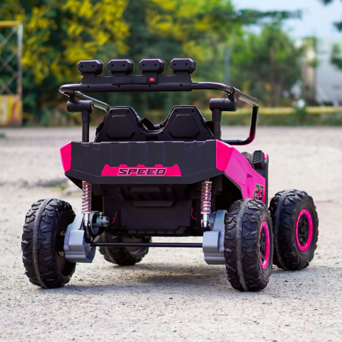 UTV electric pentru 2 copii Kinderauto Vector V2 Dune-Buggy, 220W, 12V, roti moi, scaun tapitat, echipat premium [7]
