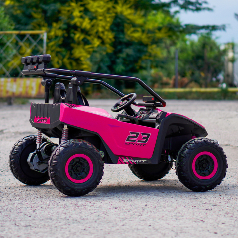UTV electric pentru 2 copii Kinderauto Vector V2 Dune-Buggy, 220W, 12V, roti moi, scaun tapitat, echipat premium [6]