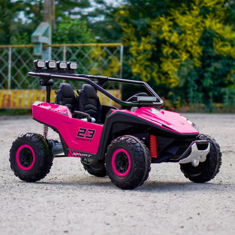 UTV electric pentru 2 copii Kinderauto Vector V2 Dune-Buggy, 220W, 12V, roti moi, scaun tapitat, echipat premium [4]
