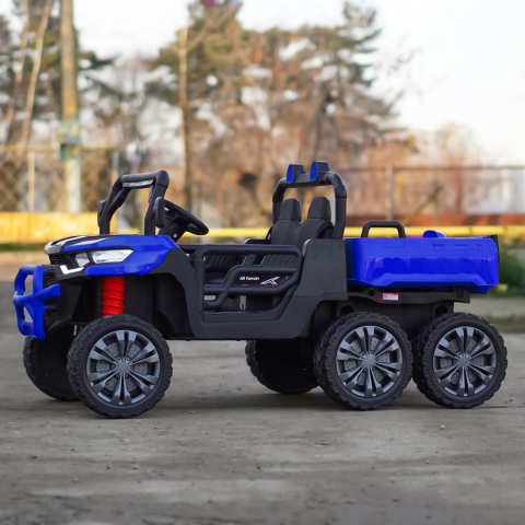 UTV electric pentru 2 copii Kinderauto X-Force 300W 24V premium, culoare albastru [4]