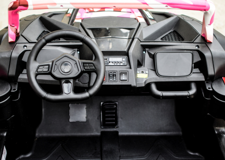 UTV electric pentru 2 copii, Racing 300W 4x4 24V cu ROTI MOI #Pink Camo [9]