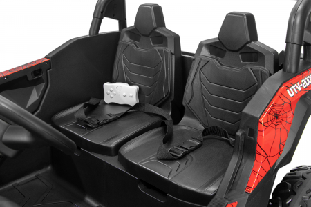 UTV electric pentru 2 copii, Racing 300W 4x4 24V cu ROTI MOI #Red Spyder [8]