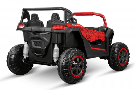 UTV electric pentru 2 copii, Racing 300W 4x4 24V cu ROTI MOI #Red Spyder [4]