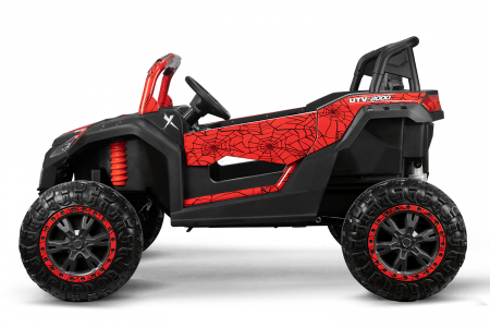 UTV electric pentru 2 copii, Racing 300W 4x4 24V cu ROTI MOI #Red Spyder [1]
