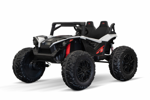 Masinute electrice - UTV electric pentru 2 copii, Kinderauto Monster 4x4, 300W, 24V, ROTI MOI, culoare alba