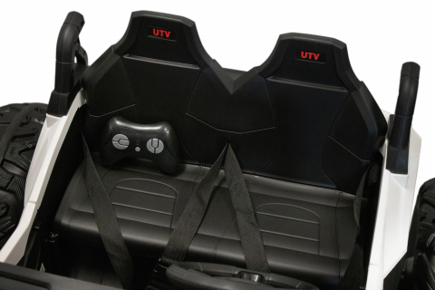 UTV electric pentru 2 copii, Kinderauto Monster 4x4, 300W, 24V, ROTI MOI, culoare alba [7]