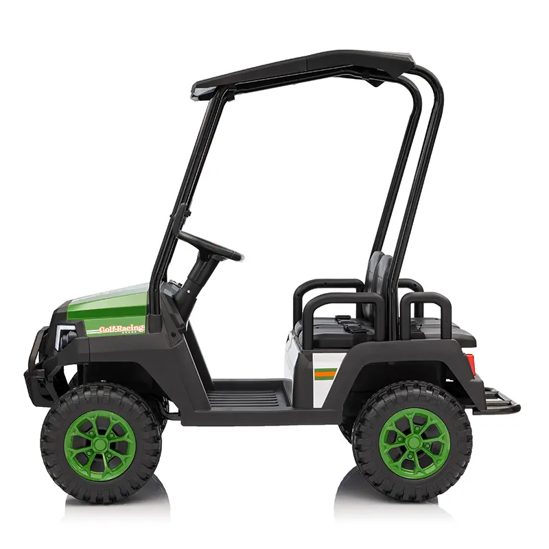 UTV electric pentru 4 copii, Kinderauto Golf-Kart 4x4 220W 12V cu roti moi, verde [3]