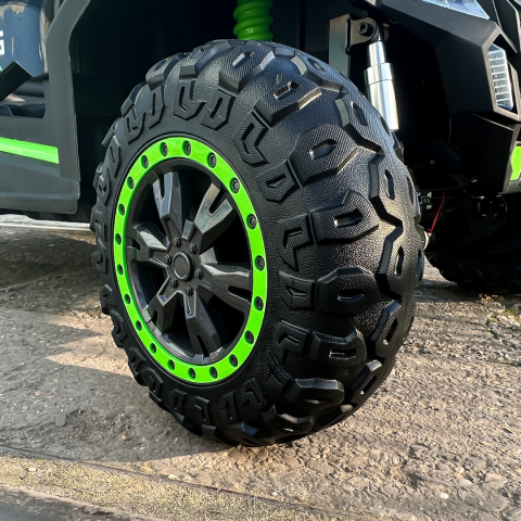 UTV electric pentru 4 copii, Kinderauto Racing 600W 24V 14Ah, premium, culoare verde [16]