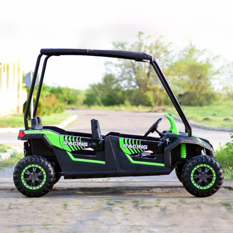 UTV electric pentru 4 copii, Kinderauto Racing 600W 24V 14Ah, premium, culoare verde [2]