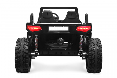 UTV electric pentru 4 copii BJX1929 4x4 300W 24V, echipata cu ROTI MOI #Alb [1]
