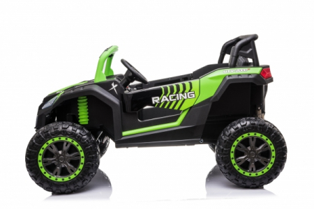 UTV electric pentru 2 copii intre 3-11 ani, Racing 300W 4x4 24V 7ah cu ROTI MOI #Verde [1]