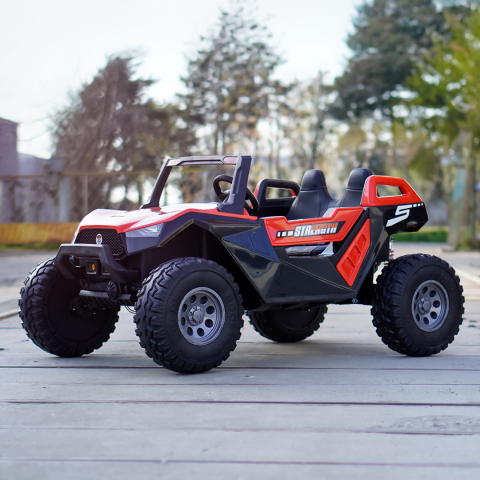 UTV electric pentru copii BJX1928, 300W, 24V, rosu [4]