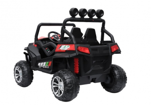 UTV electric pentru copii Golf-Kart S2588, 4 motoare, roti moi, scaun dublu tapitat 180W PREMIUM #Rosu [9]