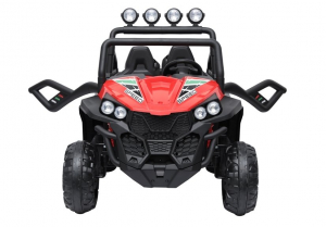 UTV electric pentru copii Golf-Kart S2588, 4 motoare, roti moi, scaun dublu tapitat 180W PREMIUM #Rosu [10]