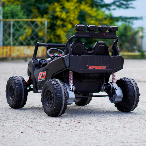 UTV electric pentru copii, Kinderauto Arrow Dune-Buggy, 220W, 12V, roti EVA,  2 locuri, premium, negru [5]