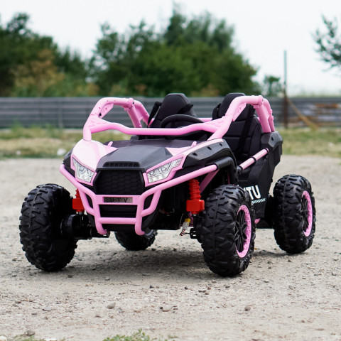 UTV electric pentru copii Kinderauto Dune-Buggy SPORT, 2 locuri, 800W, roz [10]