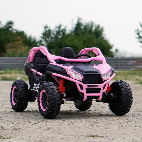 UTV electric pentru copii Kinderauto Dune-Buggy SPORT, 2 locuri, 800W, roz [2]