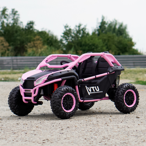 UTV electric pentru copii Kinderauto Dune-Buggy SPORT, 2 locuri, 800W, roz [9]