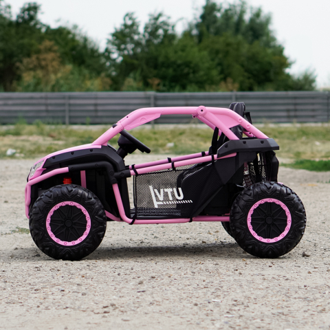 UTV electric pentru copii Kinderauto Dune-Buggy SPORT, 2 locuri, 800W, roz [8]