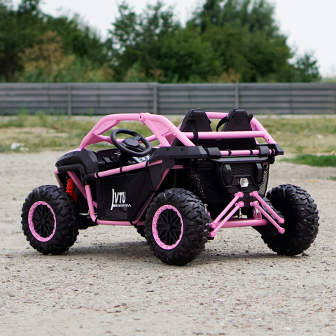 UTV electric pentru copii Kinderauto Dune-Buggy SPORT, 2 locuri, 800W, roz [7]