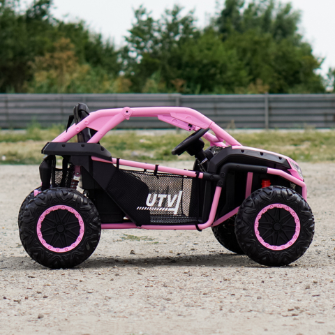 UTV electric pentru copii Kinderauto Dune-Buggy SPORT, 2 locuri, 800W, roz [4]