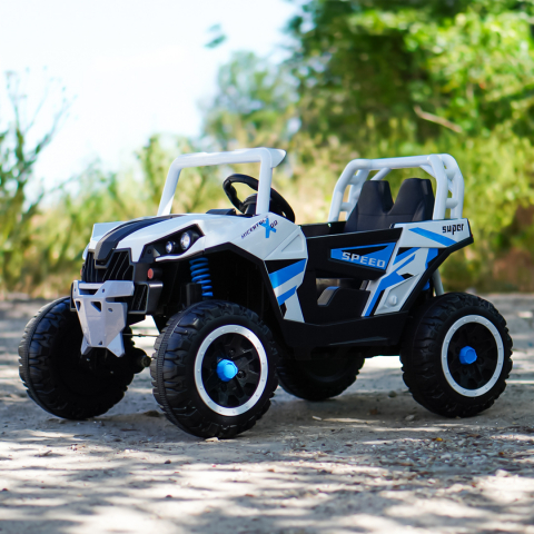 UTV electric pentru copii, Kinderauto RSR, alb [3]