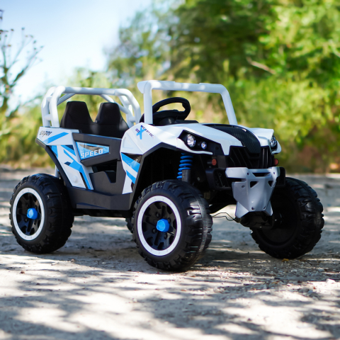 UTV electric pentru copii, Kinderauto RSR, alb [8]