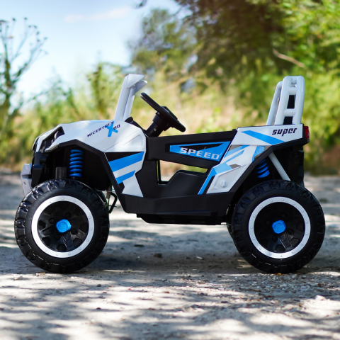 UTV electric pentru copii, Kinderauto RSR, alb [4]