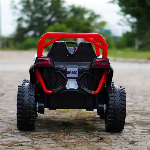 UTV electric pentru copii, Kinderauto RSR rosu cu alb [7]