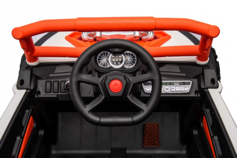Kinderauto Warrior, UTV electric pentru copii, 4x4, 120W, 12V 7Ah, roti moi Premium, culoare portocalie [31]