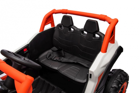 Kinderauto Warrior, UTV electric pentru copii, 4x4, 120W, 12V 7Ah, roti moi Premium, culoare portocalie [27]