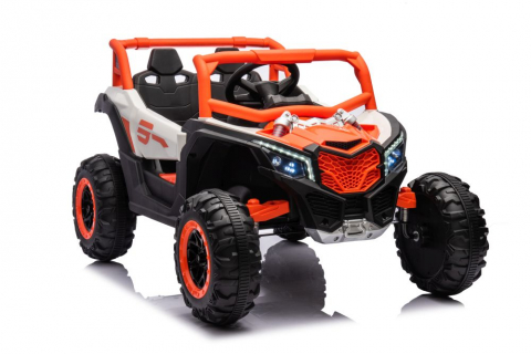 Kinderauto Warrior, UTV electric pentru copii, 4x4, 120W, 12V 7Ah, roti moi Premium, culoare portocalie [23]