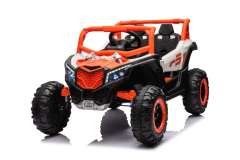 Kinderauto Warrior, UTV electric pentru copii, 4x4, 120W, 12V 7Ah, roti moi Premium, culoare portocalie [21]