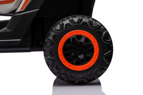 Kinderauto Warrior, UTV electric pentru copii, 4x4, 120W, 12V 7Ah, roti moi Premium, culoare portocalie [28]