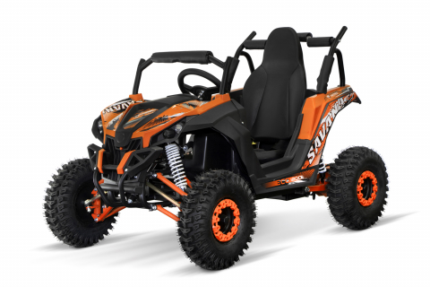 Masinute electrice - UTV electric pentru copii NITRO GoKid Savana 1200W 48V culoare portocaliu