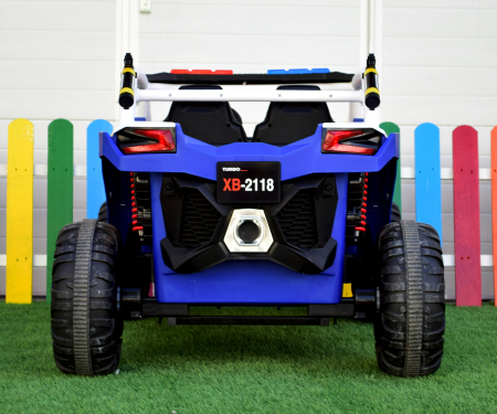 UTV electric copii Police XB2118, 4x4, 220W, 12V, albastru [5]