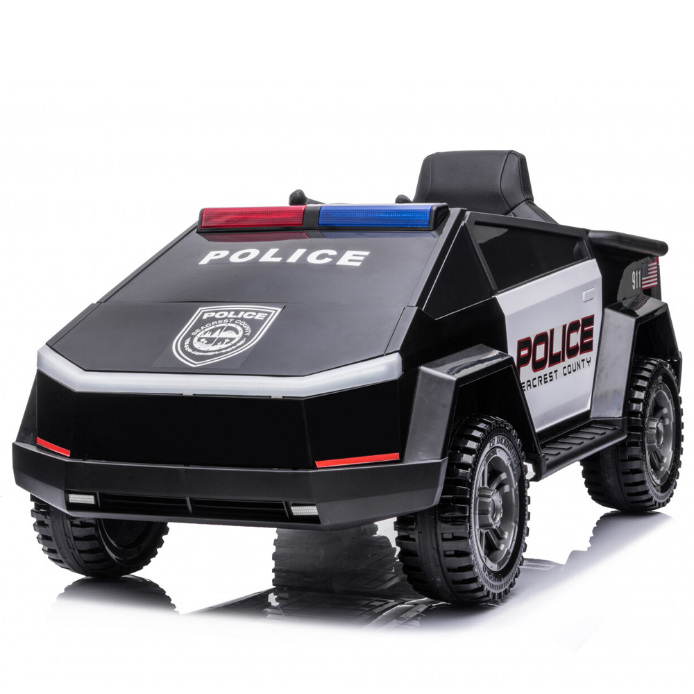 Masinuta electrica pentru copii de politie Cyber PATROL, cu efecte sonore si luminoase, 90W, 12V, Bl