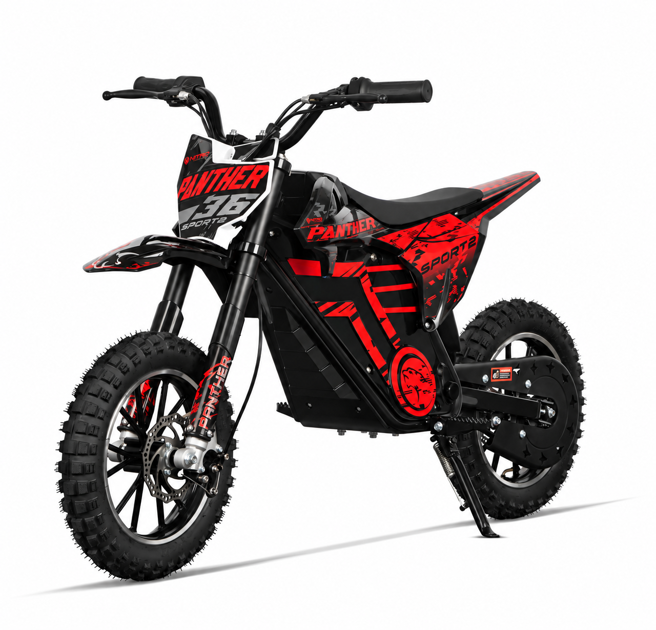 Motocicleta electrica pentru copii NITRO Eco Panther 10 10 36V 15Ah litiu LFP, culoare rosie