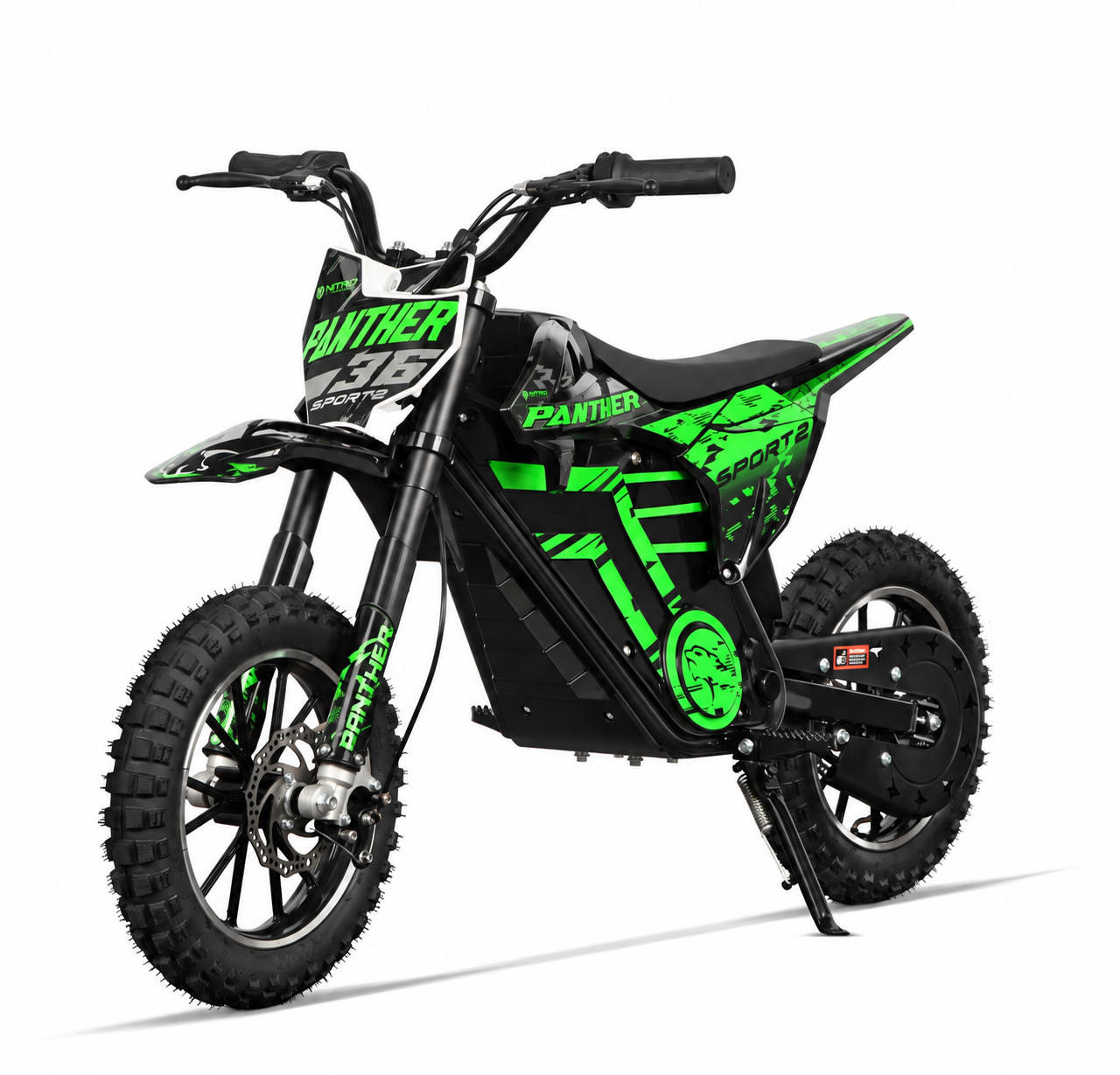 Motocicleta electrica pentru copii NITRO Eco Panther 10 10 36V 15Ah litiu LFP, culoare verde
