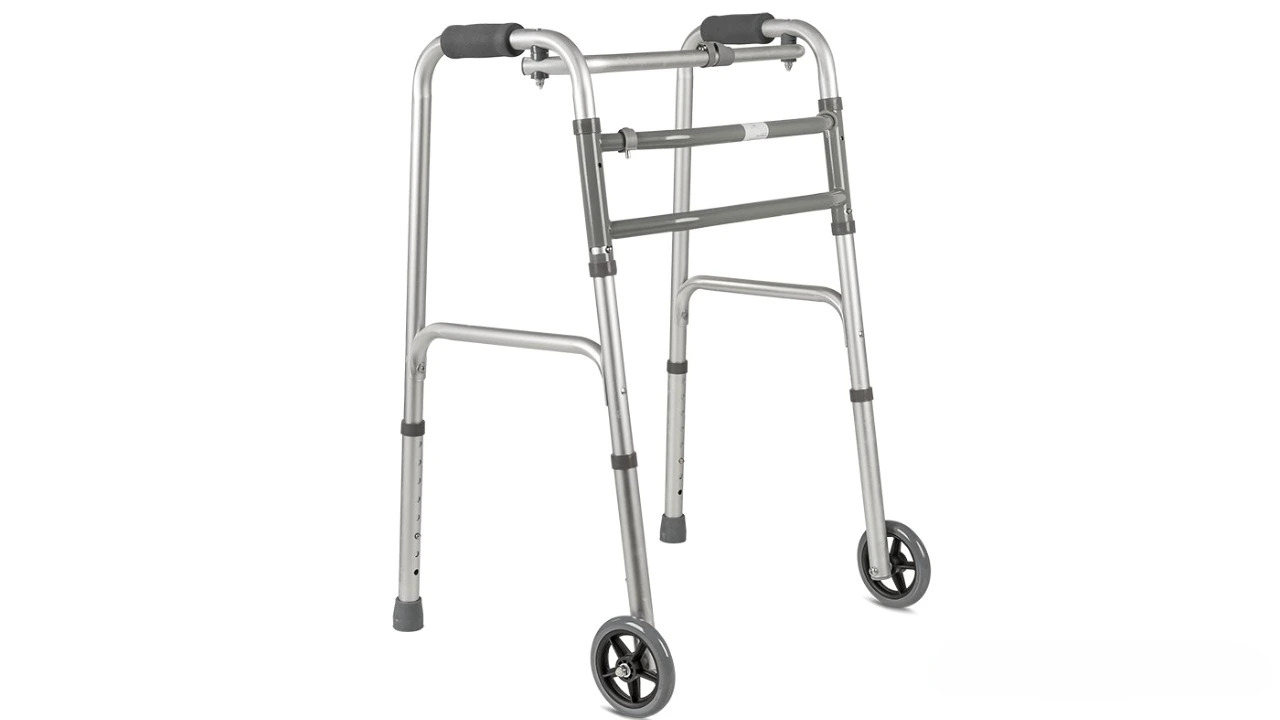 Cadru de mers 3 in 1 pliabil, reglabil, cu roti si functie de pasitor Kinetika [4]