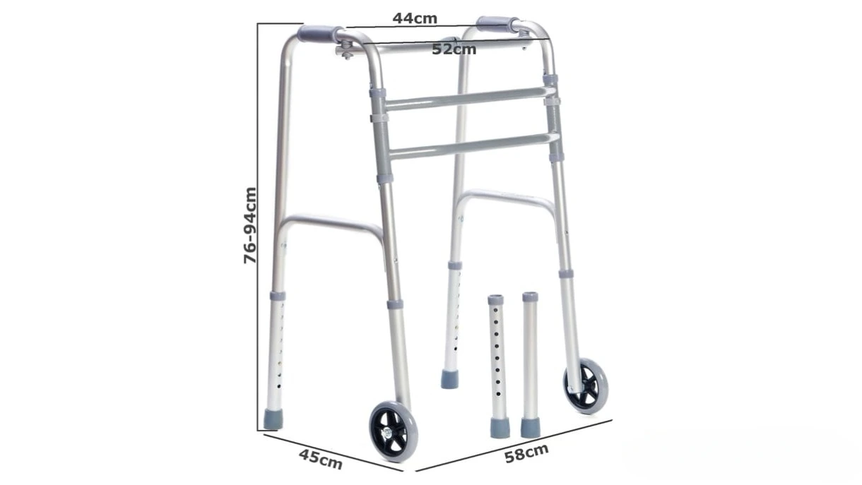 Cadru de mers 3 in 1 pliabil, reglabil, cu roti si functie de pasitor Kinetika [3]