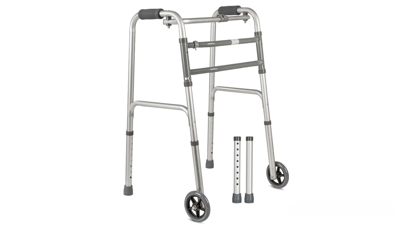 Cadru de mers 3 in 1 pliabil, reglabil, cu roti si functie de pasitor Kinetika [1]