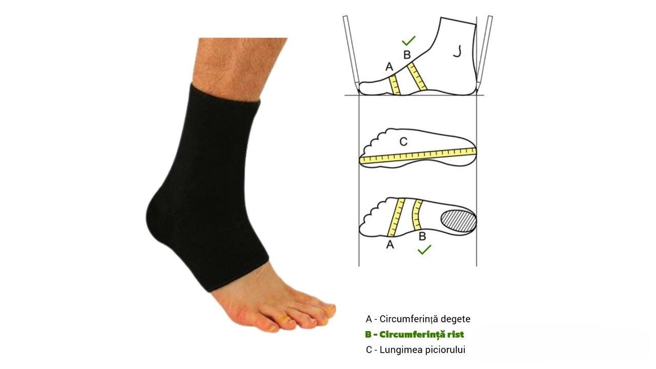 Gleznieră elastica din fibră de nailon, pentru susținere și recuperare [2]