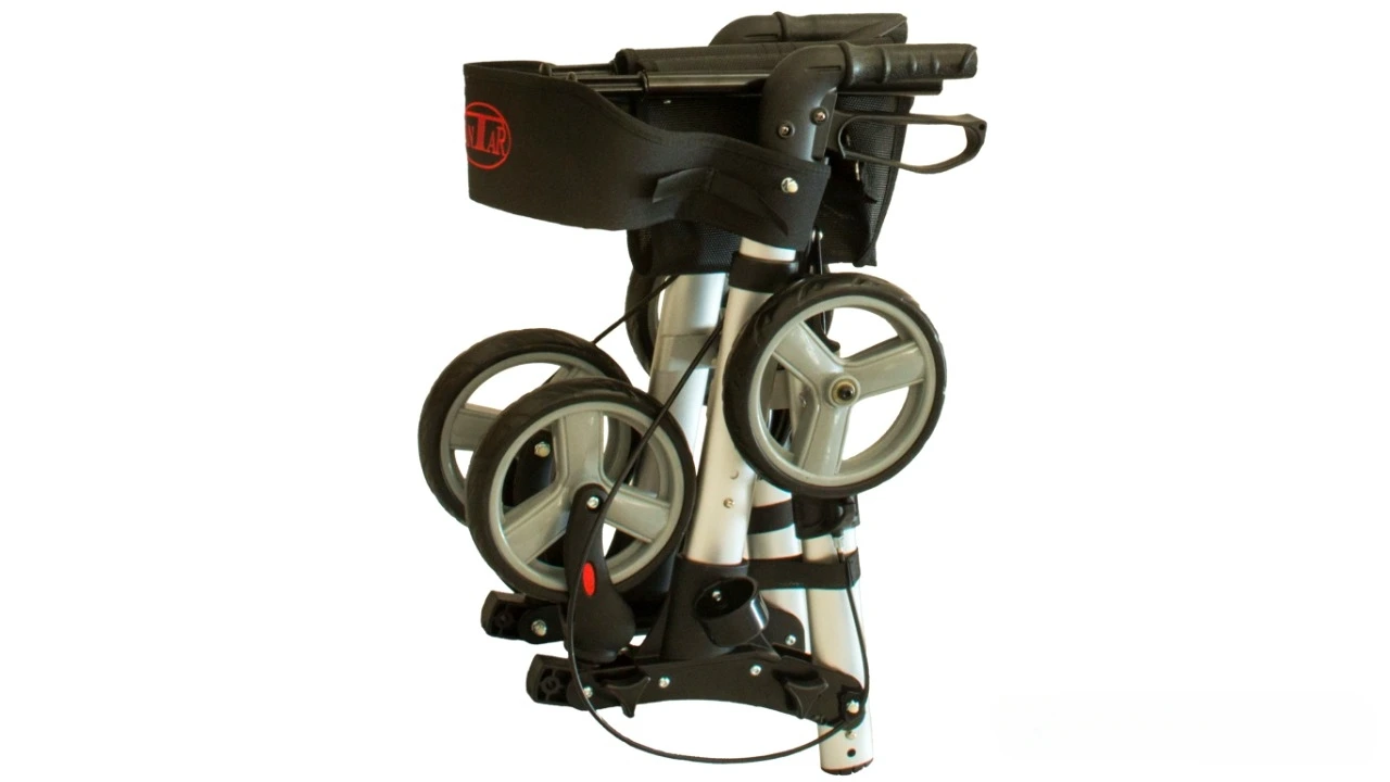 Rolator ortopedic pliabil cu 4 roti si geanta - Argintiu [4]