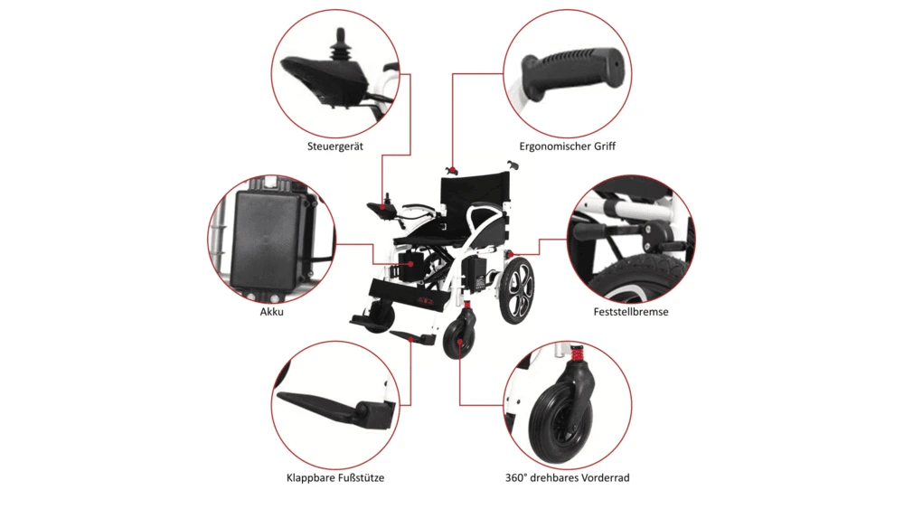 Scaun cu rotile electric pliabil Kinetika K-52304 [6]