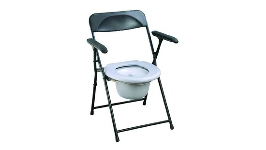 Scaun wc de camera pliabil cu spatar si manere [3]