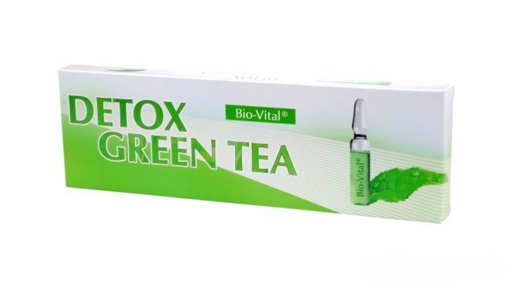 Remedii naturiste - fiole detox cu ceai verde bio vital 15x2ml tratament antioxidant